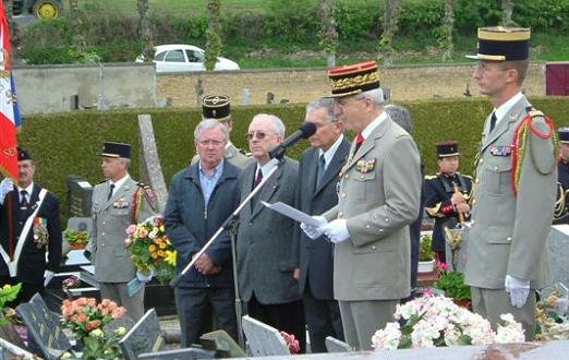 Allocution du général Delort sur la tombe du caporal-chef Marie