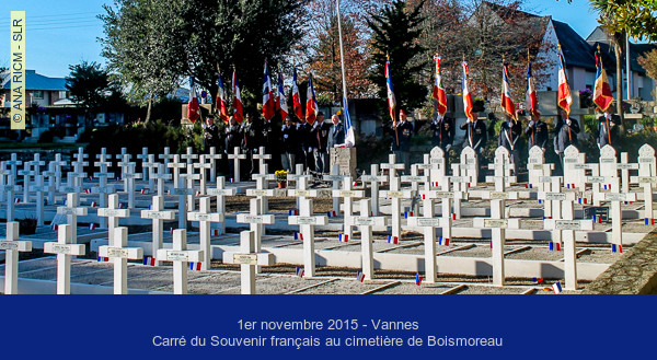 Vannes : Carré du Souvenir français au cimetière de Boismoreau