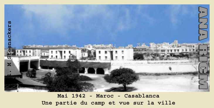 Maroc, Casablanca, vue du camp et sur l'extérieur