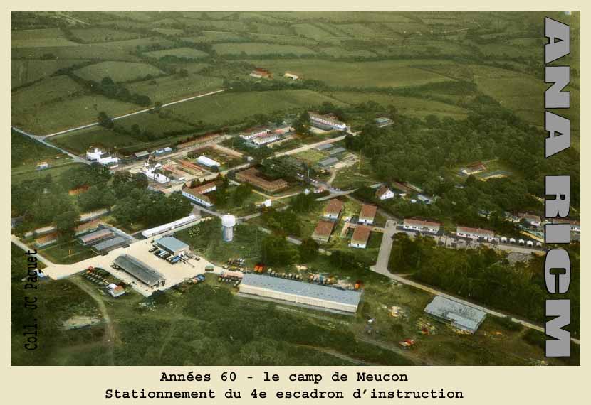 Vue aérienne du camp de Meucon au début des années 60