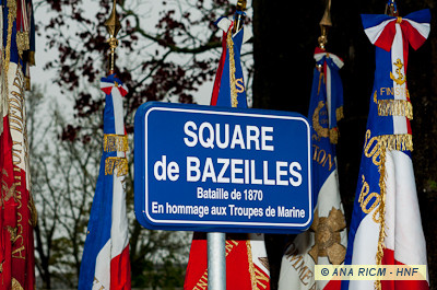 La plaque du square de Bazeilles à Brest