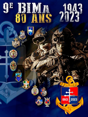 Affiche 80 ans 9e brigade de marine