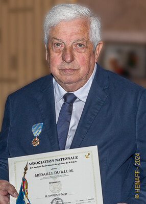 Médaille du RICM pour Serge MARÇAIS